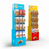 Papier de présentoir en carton haut pliable personnalisé pour vitrine pour sac de nourriture pour chien emballage de collations pour vitrine et présentoirs