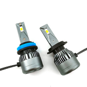 Phare LED de <span class=keywords><strong>voiture</strong></span>, projecteur de moto super lumineux 6000K 56W 12000LM H4, faisceau haut/bas intégré, feu antibrouillard H7 12V universel - Product Image 2