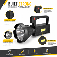 Lampe torche LED COB rechargeable par USB HENGBO W5108, logo personnalisé, certifiée ROHS, étanche IP54, batterie lithium 18650 1500mAh