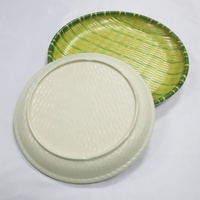 Assiettes de Vaisselle Personnalisées en Mélamine de Bambou Réutilisables, Design Classique Rond et Durable, Tailles 8/10/12 Pouces