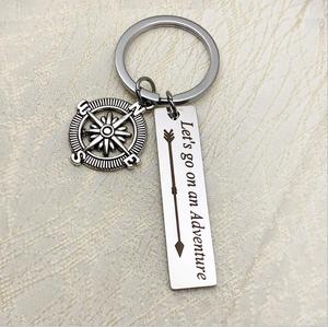 <span class=keywords><strong>Andiamo</strong></span> in un'avventura regali di laurea articoli per la promozione portachiavi carino portachiavi in metallo in acciaio inossidabile - Product Image 3