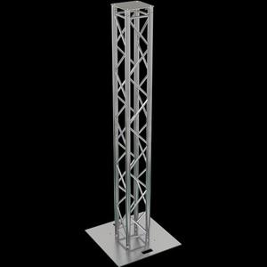 Placa Base para Treliça de Eventos em Alumínio, Ferro e Aço, para Instalação de Treliças de Base em Formato Quadrado, com Parafuso de Fixação e Tipo Espigão - Product Image 2