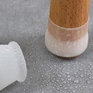 Protezioni per il pavimento della gamba della sedia in Silicone elastico trasparente a forma di dimensioni personalizzate del fornitore diretto in fabbrica - Product Image 2