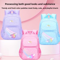 Nouveau sac d'école en nylon Oxford pour filles, élèves du primaire, classes 16, sac à dos léger anti-douleur dorsale, grande capacité