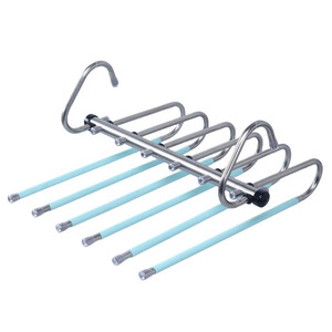 Porte-pantalon pliable en acier inoxydable, gain de place, organisateur de pantalons pour rangement dans le placard - Product Image 5