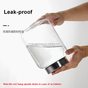 PC polycarbonate nhựa rõ ràng công suất lớn thực phẩm lưu trữ lọ bán sỉ chai lọ rõ ràng gia vị lưu trữ 304 không có nắp đậy - Product Image 4