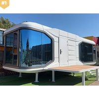 2025 moderne éco-navire Mini espace Capsule maison préfabriquée minuscule maison mobile cabine dirigeable Pod hôtel fait panneau sandwich pour Villa