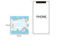 Bloc de Notas Adhesivas Kawaii Divertidas, Cuadrados Adhesivos con Dibujos Animados, Set de Papelería, Bloc de Notas para la Escuela, Oficina, Recordatorios Diarios, Regalos