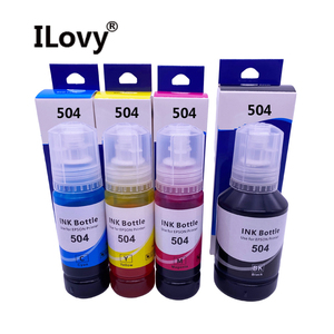 Kits d'encre à base de colorant de recharge Premium 504 bouteilles compatibles pour <span class=keywords><strong>Epson</strong></span> <span class=keywords><strong>Ecotank</strong></span> <span class=keywords><strong>L4150</strong></span> L4160 L6161 imprimante à jet d'encre 4 couleurs 504 encre à colorant - Product Image 1