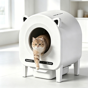 กระบะทรายแมวอัตโนมัติพร้อมระบบป้องกันการหนีบมือ Smart Cat Potty - Product Image 1