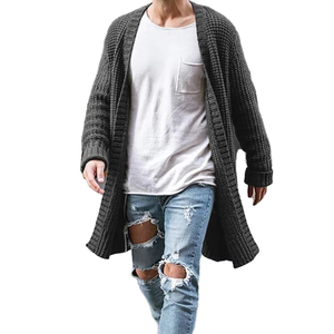 Pull-over en maille ample respirant de haute qualité pour homme, collection Automne/Hiver 2026, avec logo frontal et patchwork - Product Image 3
