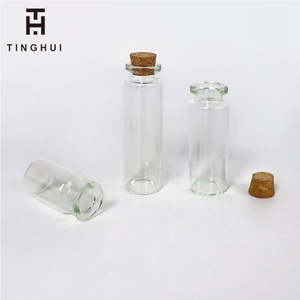 Wholesale Mini Clear <b>Glass</b> Wishing Small Drift <b>Bottle</b> Vials <b>With</b> <b>Cork</b> <b>Glass</b> Tube Corked Jars Candy <b>Bottle</b> - Product Image 2