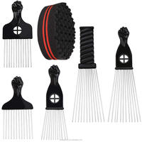 Afro Chọn Lược Chải Tóc Cho Công Cụ Tạo Kiểu Tóc Ghim Thép Không Gỉ Chọn Lược Chải Tóc
