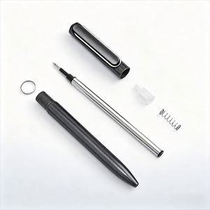 High Grade Metal Ballpoint <b>Pen</b> with logo Luxury Rollerball <b>Pen</b> Business Signature Metal <b>Pen</b> Black Custom logo for Advertising - Product Image 2