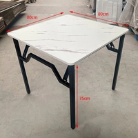 Meubles modernes pour la maison, table pliante portable en acier inoxydable, bureau pour salle à manger, restaurant