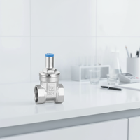 Vanne d'angle triangulaire manuelle LISHUI en acier inoxydable à joint souple, modèle LS673 pour l'eau DN15-DN50, filetage verrouillable