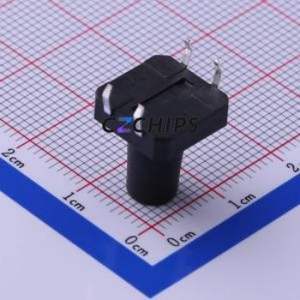 TC-1103-B-U Tactile Switch Through hole Component THT-4P,12x12mm Switch Single Pole Single Throw Round Button 1.6N Through Hole - Product Image 2