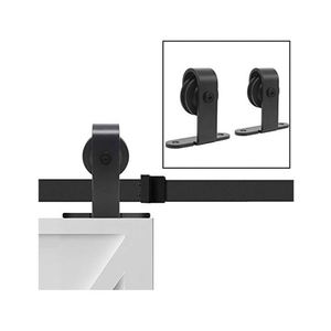 WEKIS Kit de Herrajes Modernos para Puerta Corredera Mini de Una Sola Hoja, Riel de Montaje Superior de Acero/Latón, Tornillos para Puerta de Baño/Sala de Estar - Product Image 1