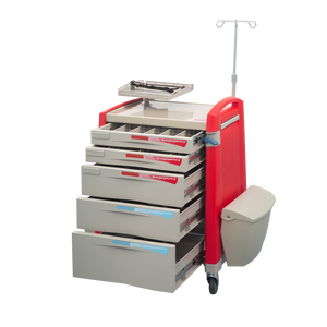 YFS-023 고급스러운 ABS 병원 응급 간호 카트 환자 응급 장비 기능 트롤리 - Product Image 1