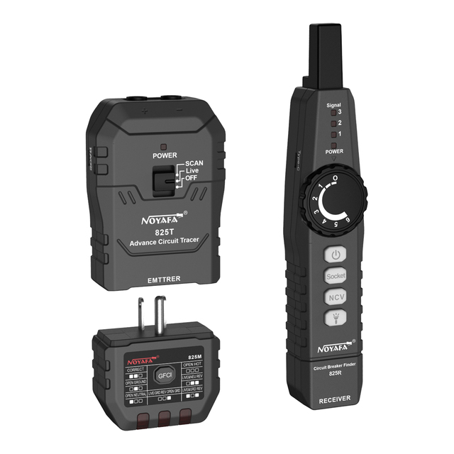 NOYAFA  NF-825TMR AC Wire tracker Network Cable Detector Air Circuit Breaker Finder Socket Tester with NCV Function