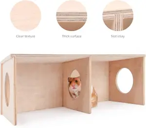 双室小动物管 & 藏身处 & 隧道探索玩具仓鼠秘密窥视棚