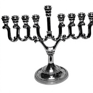 Candelabro de Metal Antiguo Plateado con Diseño del Árbol de la Vida, 9 Ramas, para Velas Cónicas, Centro de Mesa Decorativo - Product Image 6
