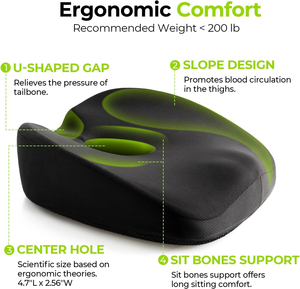 Bantal Duduk Bentuk Donat Busa Memori Slow Rebound untuk Nyeri Bokong dan Tulang Ekor - Product Image 2