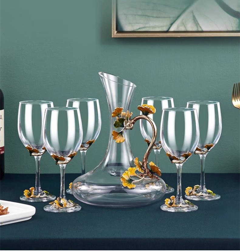 6ถ้วย + ขวดเหล้าไวน์