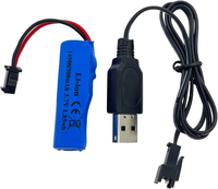 Batterie au lithium rechargeable 3,7 V 14500 en gros avec connecteur SM 2P et câble de charge SM 2P OEM pour voiture RC et jouets