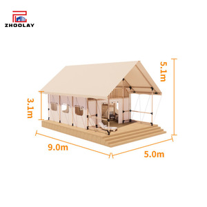 เต็นท์หรูหราสำหรับ<span class=keywords><strong>ครอบครัว</strong></span>หลายคนในที่ลึกของป่า พร้อมห้องใต้หลังคาแบบโรงแรมสองชั้นในแคมป์สตาร์รี่รีสอร์ท - Product Image 5