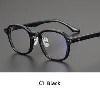 Gafas Ópticas Cuadradas de Acetato Transparente Vintage 2026 con Montura Completa, Anti Luz Azul, Estilo Retro Clásico, con Estuche de Diseño