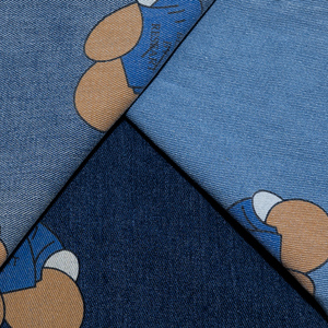 Tela Vaquera Ecológica con Estampado de Dibujos Animados, Lindo Oso Panda, Diseño Personalizado Exquisito, OEM 300M, Suave y Cómodo para Niños - Product Image 3
