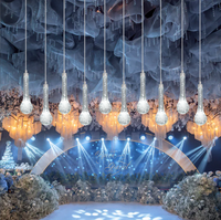 Lampes suspendues LED en forme de goutte d'eau Muwei pour la décoration de plafond de mariage, d'événements et de salles de banquet