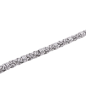 Handmade Stainless Steel Round <b>Byzantine</b> Chain <b>Bracelet</b> & Necklace for Men Multiple Sizes, Wholesale Pricing - Product Image 5