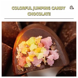 Snack au <span class=keywords><strong>chocolat</strong></span> noir fourré Pop Rock à texture croustillante contrastée, emballage personnalisé, format de poche, nouveauté pour les fêtes - Product Image 5