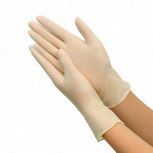 Guantes de examen de látex de caucho desechables al por mayor, sin polvo, de caucho puro, tipo grueso para inspección y defensa - Product Image 4