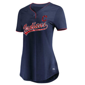 Camiseta de béisbol con cuello en V para mujer, remera de béisbol roja para niña, camiseta ajustada y elegante con estampado personalizado y diseños - Product Image 5