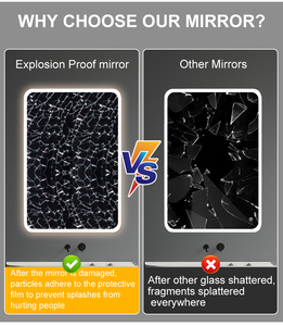 Nouveau <span class=keywords><strong>Miroir</strong></span> <span class=keywords><strong>de</strong></span> <span class=keywords><strong>Salle</strong></span> <span class=keywords><strong>de</strong></span> <span class=keywords><strong>Bain</strong></span> LED Moderne NewThingLine 80x60cm <span class=keywords><strong>avec</strong></span> Interrupteur Tactile, Intensité Variable, IP44, Anti-buée, Écran Tactile, Changement CCT, Haute Performance - Product Image 5