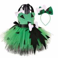 Robe de princesse sans manches pour filles de 1 à 12 ans robe de carnaval et de fête d'halloween avec bandeau et citrouille