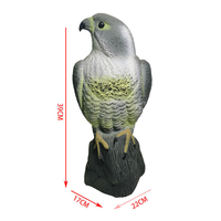 39CM PE Adler-Abschreckungsstatue Realistischer Falken-Gartenschutz Bewegungssensor Vogelabwehr