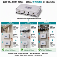 Repetidor Digital de Banda Única de 1800MHz, 4 Subbandas de 1-30MHz, DCS LTE1800, 17dBm, 75dB, Amplificador de Señal 4G LTE para Montaje en Pared Interior, IP40
