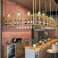 Porte-verres suspendu en acier inoxydable sur mesure, design moderne, pour présentation de verres à vin, mobilier de bar, rangement domestique, couleur personnalisée