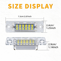 Éclairage de plaque d'immatriculation LED 2 pièces, nouveau, 5W, lampe de remplacement pour Volkswagen, pour OEM 3B5943021E 12V