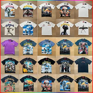 Nouveau T-shirt décontracté unisexe 2025 godspeed sh, motif graffiti <span class=keywords><strong>alphabet</strong></span> hip-hop imprimé, col rond, style streetwear pour l'été - Product Image 1