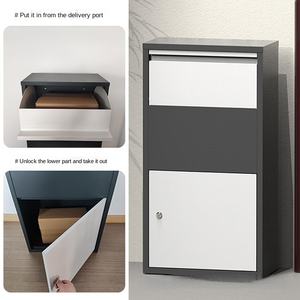 Serrure extérieure antivol à montage mural intelligent sécurisé personnalisé, grande boîte de livraison directe de colis postal en métal - Product Image 6