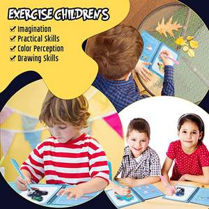 หนังสือวาดภาพแบบนำกลับมาใช้ใหม่ได้,หนังสือวาดภาพน้ำสมุดระบายสีใช้ซ้ำได้สำหรับเด็กของเล่นของขวัญเพื่อการศึกษา - Product Image 6