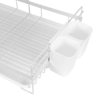Étagère de rangement de cuisine pliable moderne et minimaliste en fer et plastique, double couche, multifonction, pour organiser les assiettes et les bols, portable