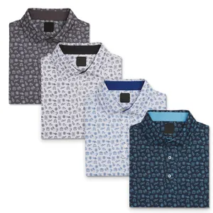 Роскошные высококачественные дышащие сублимационные рубашки поло с принтом полиэстер спандекс 4 способа стрейч Гольф Поло рубашка