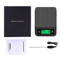 Timbangan Digital Elektronik 3KG/0.1g USB Charging untuk Makanan, Kopi, Dapur, dengan Timer & Termometer