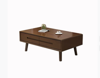 Table basse en bois massif de haute qualité, design nordique moderne et simple, pour petit appartement, meubles de salon, fabriqué en Chine